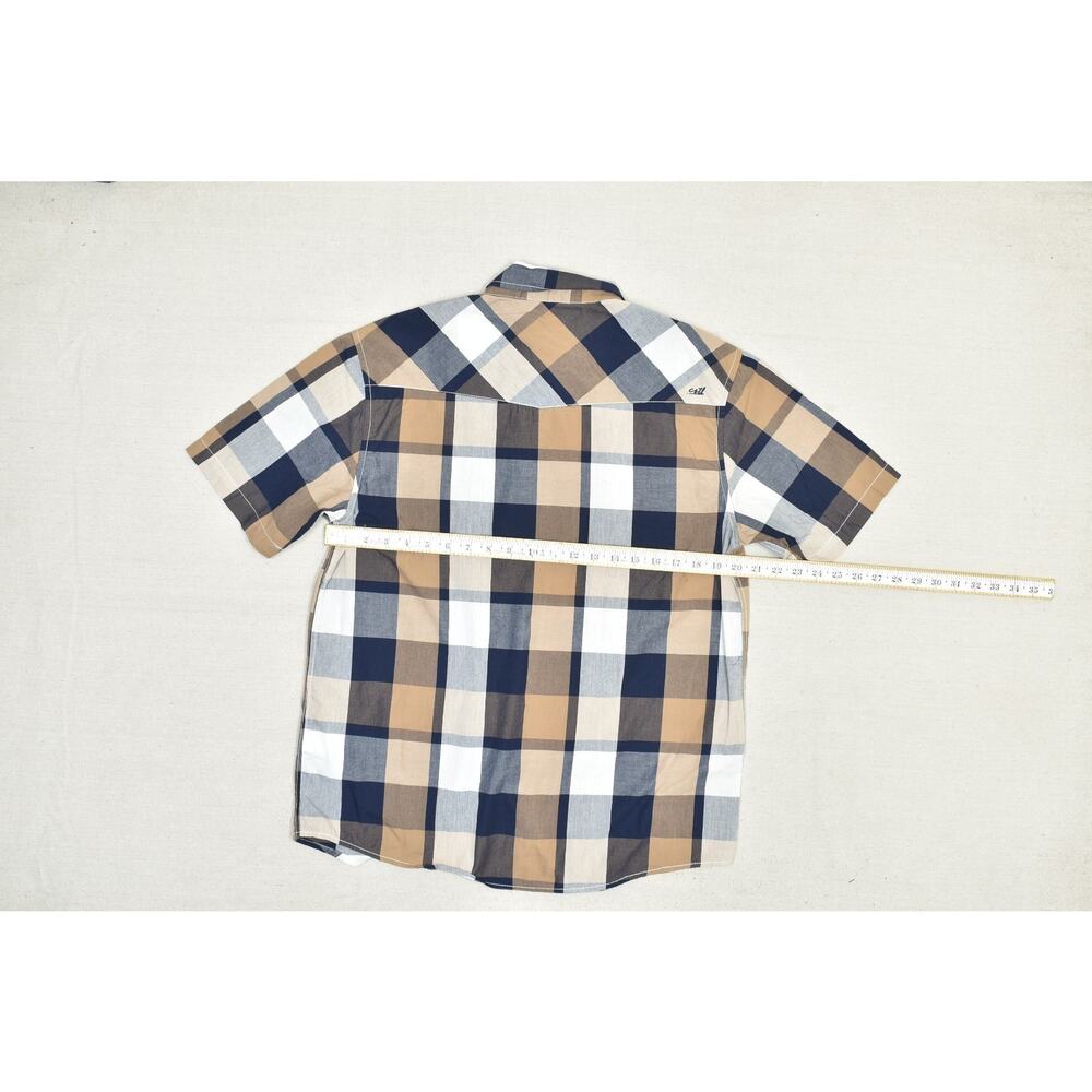 Coastal Men's Plaid Short Sleeve Button Down Shirt Regular Size XL - Picture 4 of 8